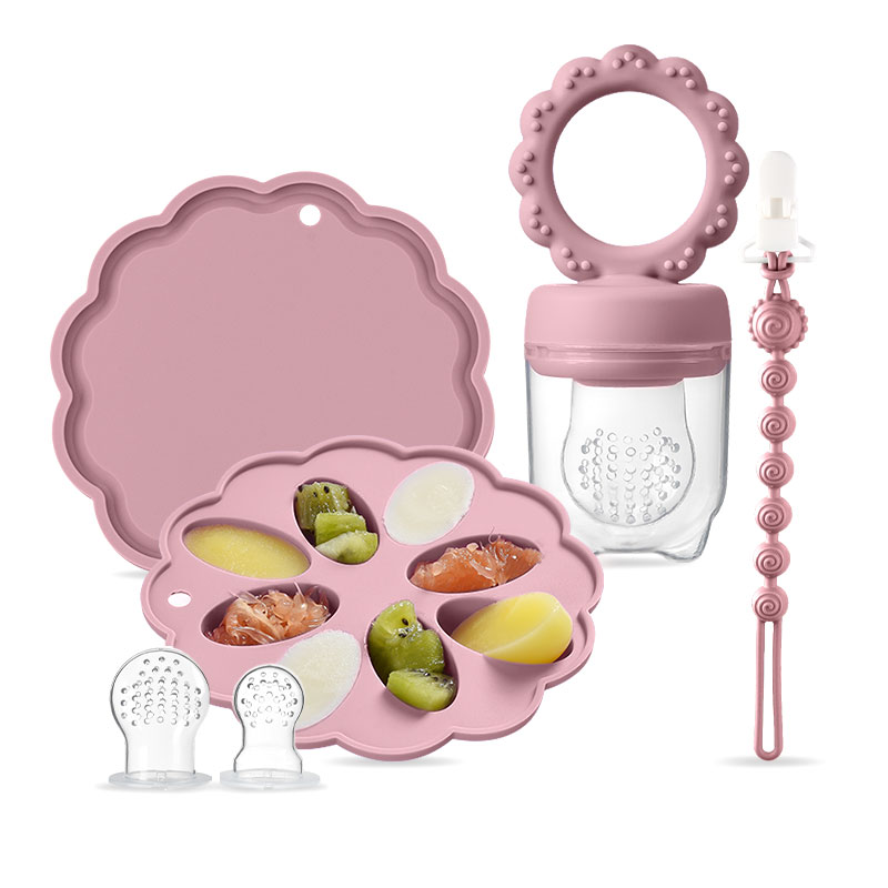 Baby Food Pouches 1 Year Old - Pengumpan Buah Bayi Silikon & Baki