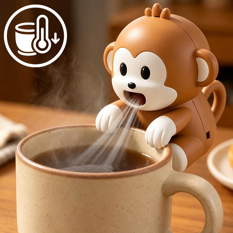 Baby Food Equipment - Kipas Pendingin Makanan Bentuk Monyet Portabel