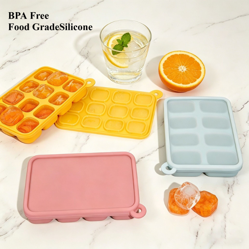 Baby Food Tray - Cetakan Es Batu Silikon Platinum untuk