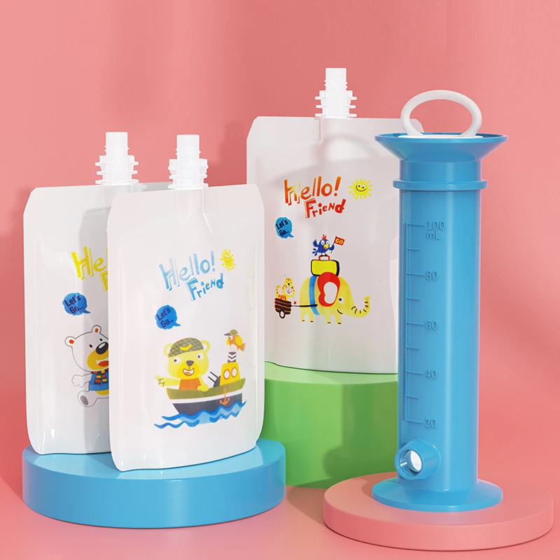 Baby Food Pouches 1 Year Old - Wadah Pengisi makanan bayi, peralatan penyimpan