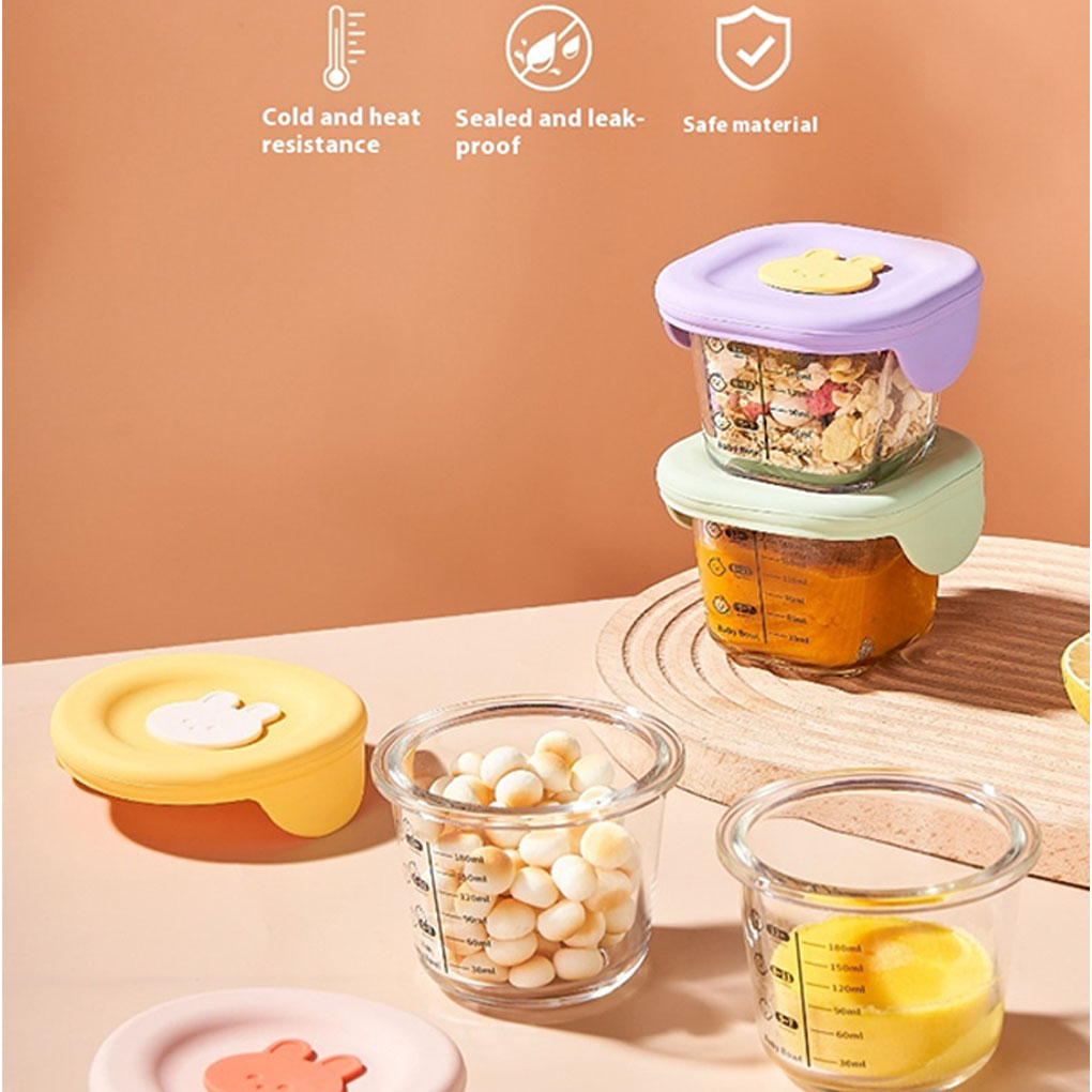 Baby Food Jars With Lids - 4 Pak/Lot Stoples Makanan Bayi Kaca