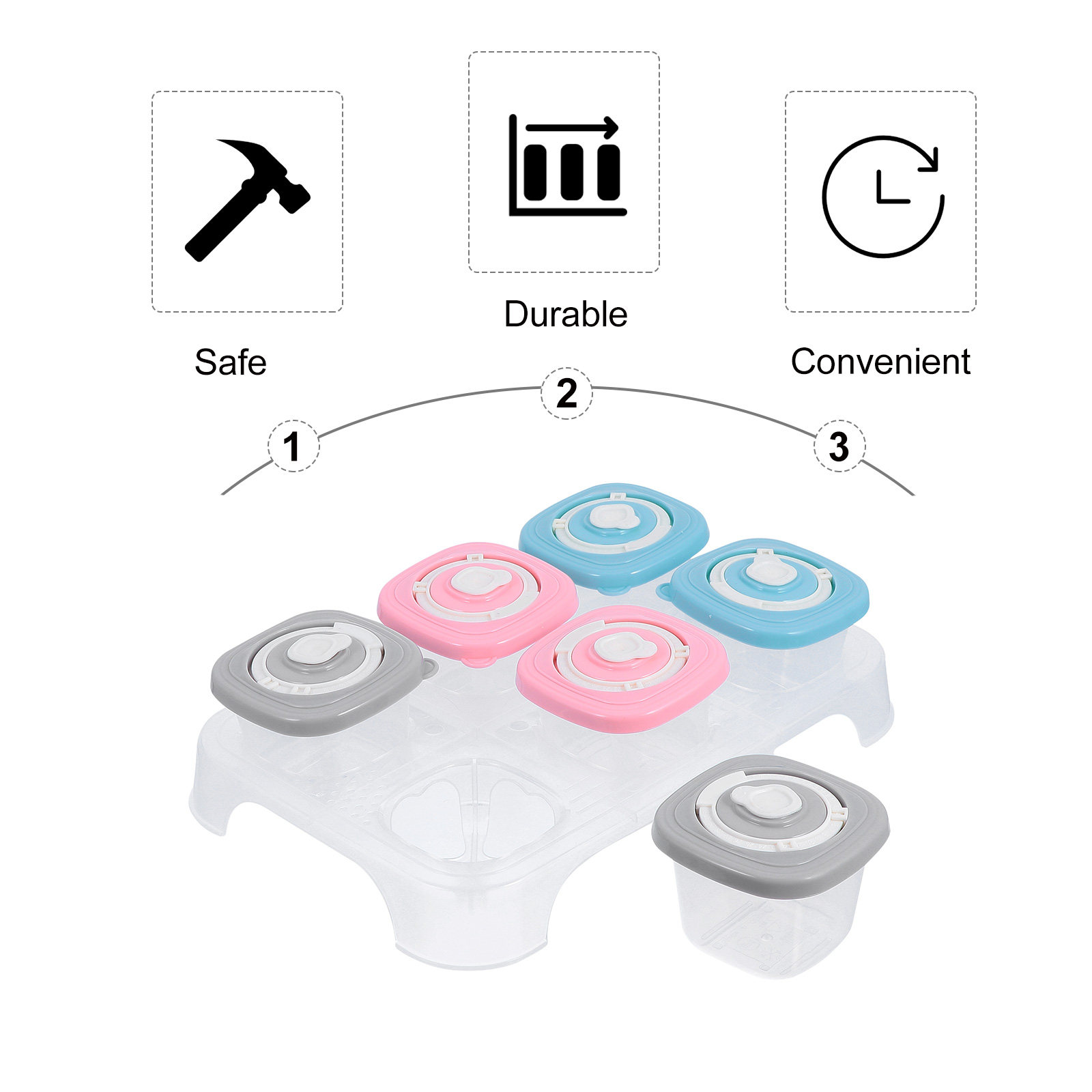 1Set Kotak Penyimpanan Makanan - Baby Food Tray ulasan dan harga