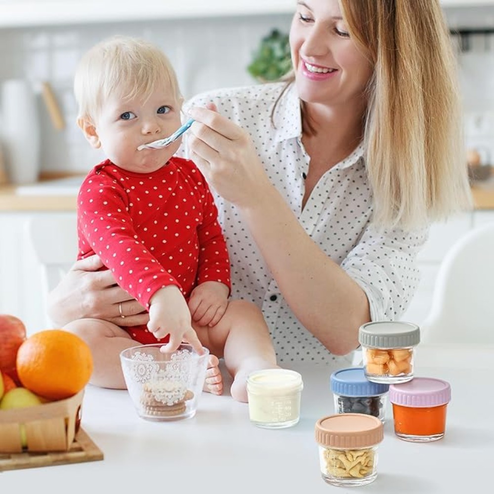 6pcs Stoples Kaca Mason Jar un - Baby Food Jars With Lids ulasan dan harga