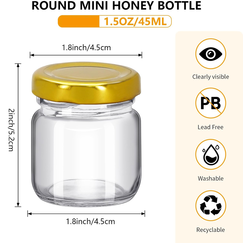 Botol Madu Mini Bulat Transpar - Baby Food Jars With Lids ulasan dan harga