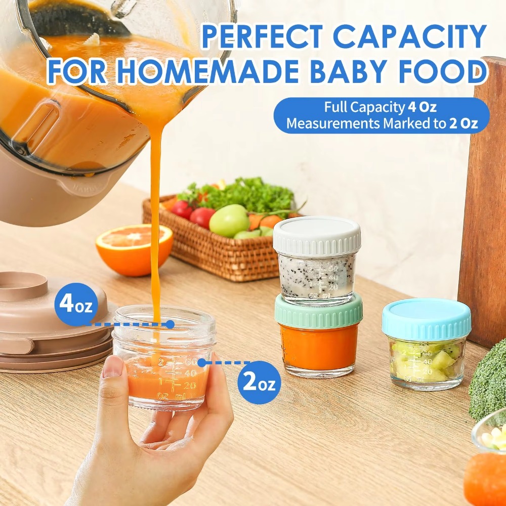 6 Buah Toples Makanan Bayi Kac - Baby Food Jars With Lids ulasan dan harga