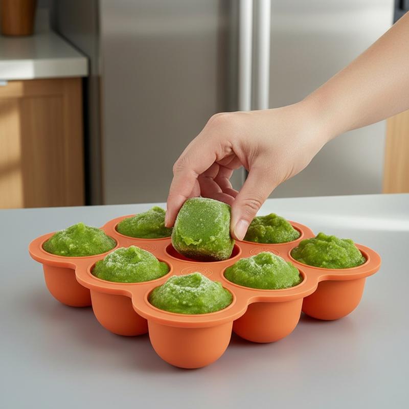 Wadah Silikon Makanan Bayi 9 G - Baby Food Tray ulasan dan harga