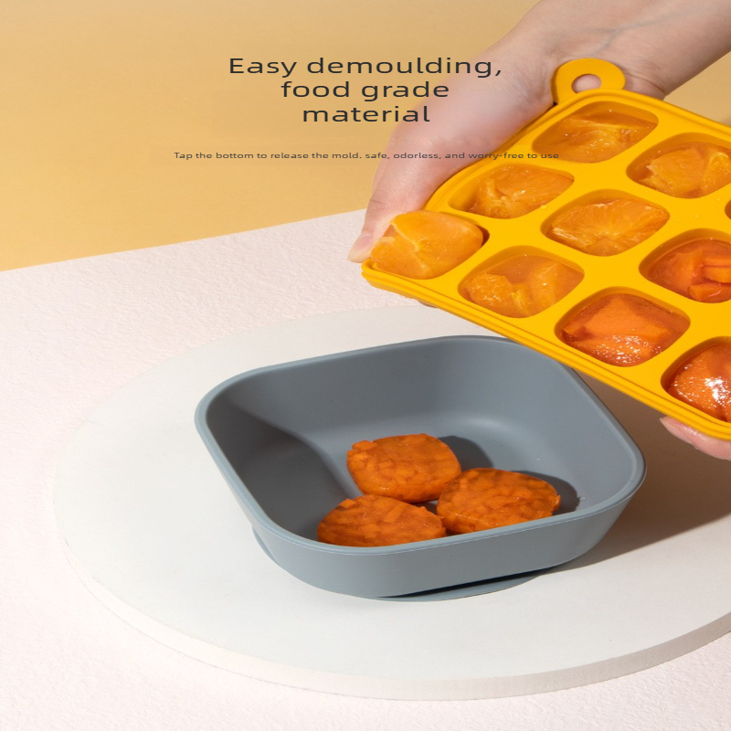 Cetakan Es Batu Silikon Platin - Baby Food Tray ulasan dan harga