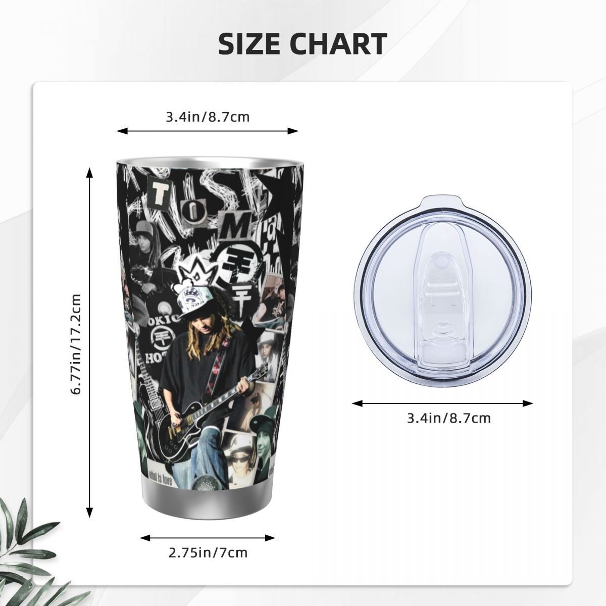 Tokio Hotel Tom Kaulitz Band M - Training Cup Straw ulasan dan harga