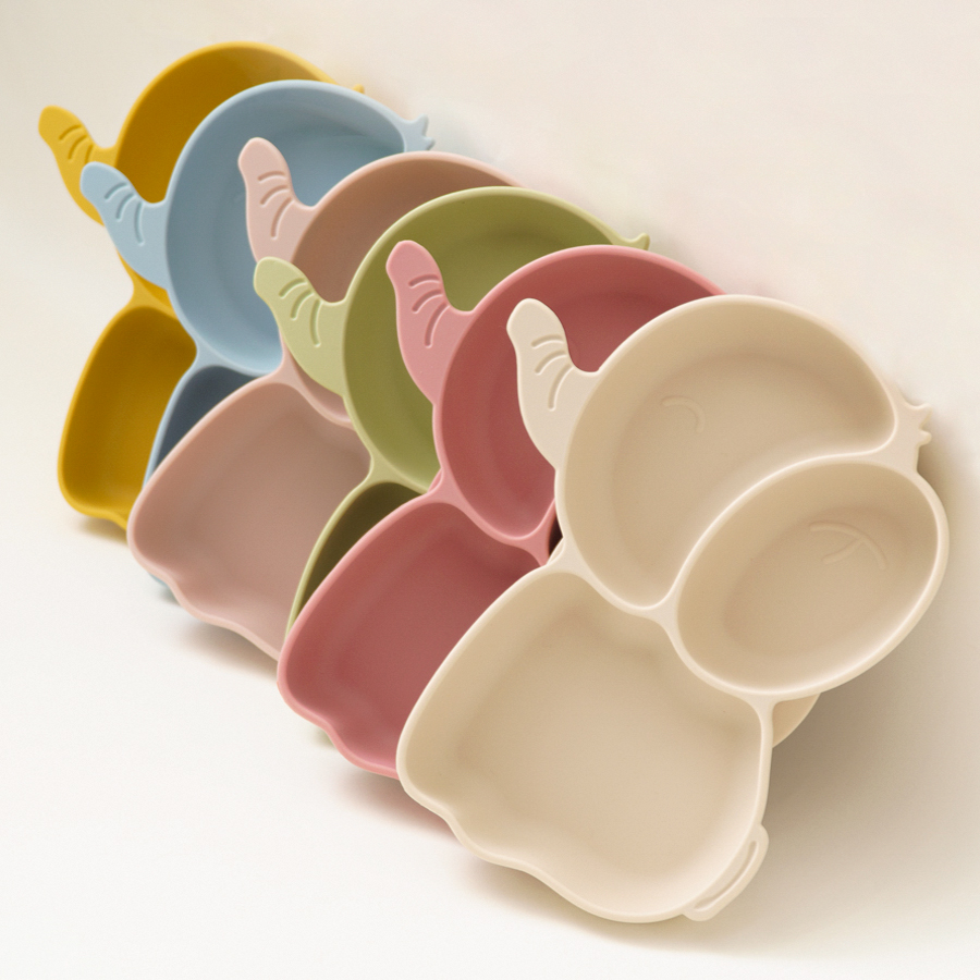 1 buah piring makan silikon ba - Baby Food Tray ulasan dan harga