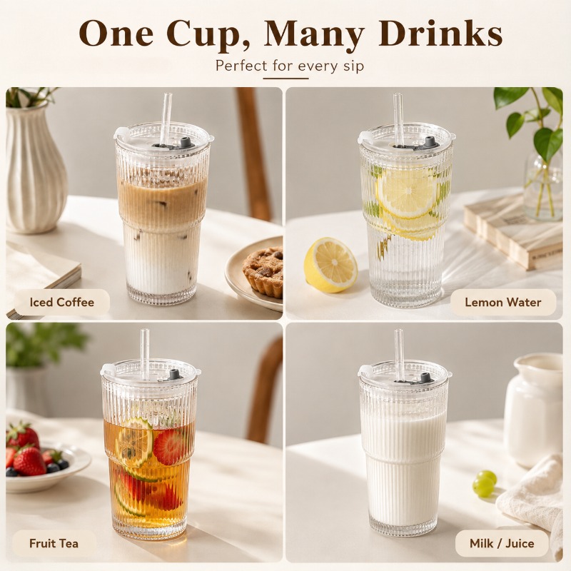 Gelas Kopi Bergaris dengan Tut - Training Cup Straw ulasan dan harga